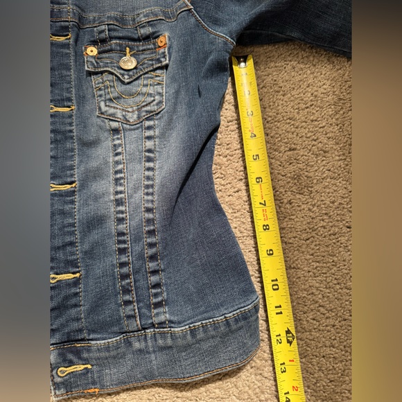 True Religión Blue Denim Jean Jacket Size Small - Picture 11 of 12